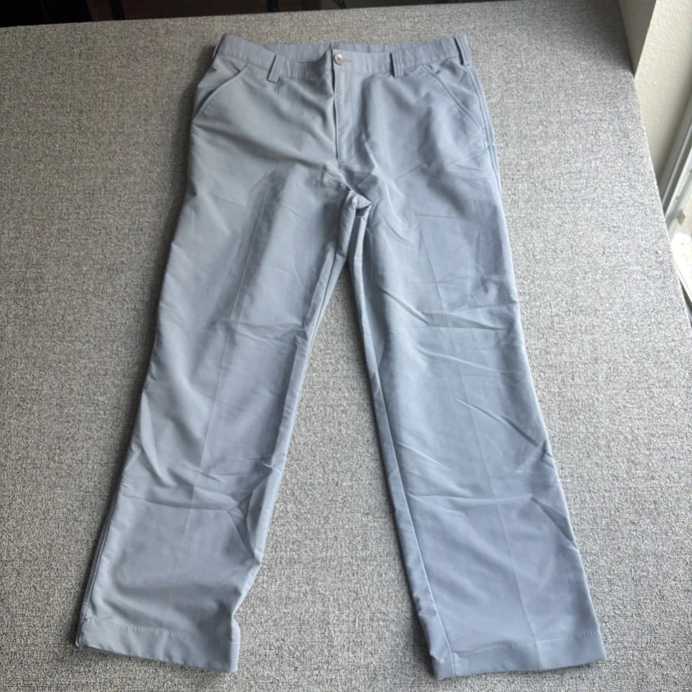 Under Armour Pants Mens 36x32 Golf Performance Gray Flat Front Straight Leg